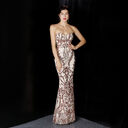 Sequined Long Dress Skirt Prom Party Etiquette Celebration
