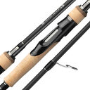 Three-section Lure Rod Adjustable Carbon Straight Handle Fishing