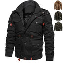 Winter Zip-up Coat Warm Thickened Detachable Hooded Jacket
