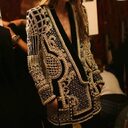 Padded Suit Jacket Bubble Bead Printing Women's Clothing