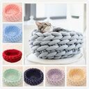 Cat House Cushion Soft Long Plush Warm Pet