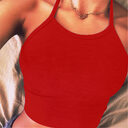Sexy Tight-fitting Sports Vest Casual Top With Shoulder