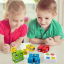 Wooden Expressions Toy Magic Cube Face Pattern Building