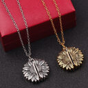 Personalized Engrave Name Date Sun Flower Necklace Fashion