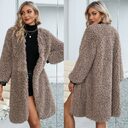 Loose Casual Mid-length Fur Coat