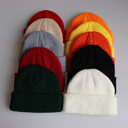 Knitted Woolen Cap Men And Women Melon Leather