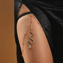 Bohemian Boho Gold Color Metal Beaded Chain Thigh