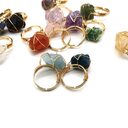 Personality Hand Wrapped Rough Stone Agate Ring