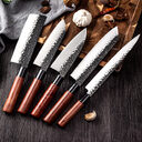 Handmade Hammered Forged Santoku Knife Chef