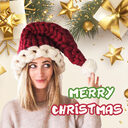 Christmas Wool Hat Warm Winter Loose Creative Hand-knitted