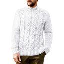 Sweater Men's Solid Color Half High Neck Long