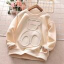 Long Sleeved T Shirt Children Plus Velvet Bottoming