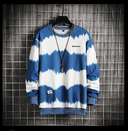 Two-tone Tie-dye Plus Size Loose Casual Men's Sweater
