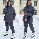 Women Fashion Casual Warm Sweater Suit