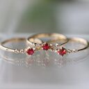 Fashionable Ruby with Diamonds Women's 16k Gold Engagement