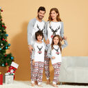 Christmas Elk Printed Parent Child Long Sleeve Pajamas