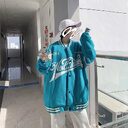 Baseball Uniform Jacket Loose Letters Men And Women