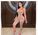 Tight Camisole Smocked Yoga Jumpsuit