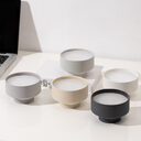 Handmade Round Scented Candle Jar Ceramic Handicraft Holder