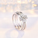 Ring Four-Leaf Clover For Women Split Three-In-One Combination
