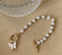 Super Fairy Butterfly Pendant Pearl Bracelet Femininity