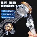 Pressurized Nozzle Turbo Shower Head One-Key Stop Water