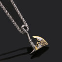 Jewelry Necklace Stainless Steel Axe Pendant Titanium Orchid
