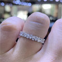 Simple Luxury Inlaid Waterdrop Rhinestone Rings Women's