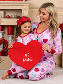 Valentines Day Love Print Casual Home Pajamas Parent