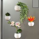 Succulent Plant Fridge Magnets Label Mini Bonsai Magnet