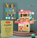 Boy Girl Cooking Kitchen Utensils Table