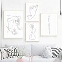 Chic Feminine Canvas Simple Wall Art Home Decor