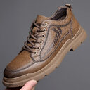 Mens Leather Shoes Breathable Business Soft Sole