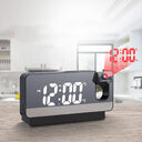 New 3D Projection Alarm Clock LED Mirror Display