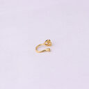 Brass-set Zircon Non-porous Piercing Clip Nose Ring