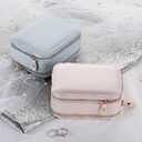 Simple Zipper Leather Jewelry Box Storage