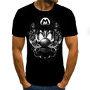 Printed 3DT Shirts Horror Skull Print Short Sleeve