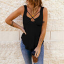 European And American Women's Clothing Cross Solid Color