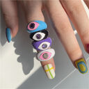 Drip Rings Eye Copper Gold Plated Zircon