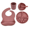 Baby Cutlery Set Silicone Bib Cup Spoon