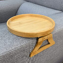 Round Storage Bamboo Tray Sofa With Legs Foldable