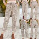 Ladies Print Lace Casual Pants Loose Women