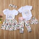 Parent-child Sister Clothing Children's Letter Printing Long Sleeve