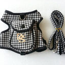 Pet Vest Houndstooth Suit