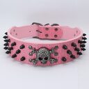 Skull Pet Collar Round Head Nail Dog
