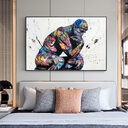 Thinker Man Wall Art Abstract Poster Living Room