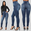 European And American Women's High Waist Slim Jeans