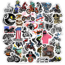 50 Motorcycle Character Graffiti Stickers Waterproof Removable Luggage