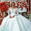 Ball Gown Wedding Dress Long Sleeves Bridal