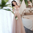 Elegant Tube Lace Sequined Ball Gown Pageantry Prom